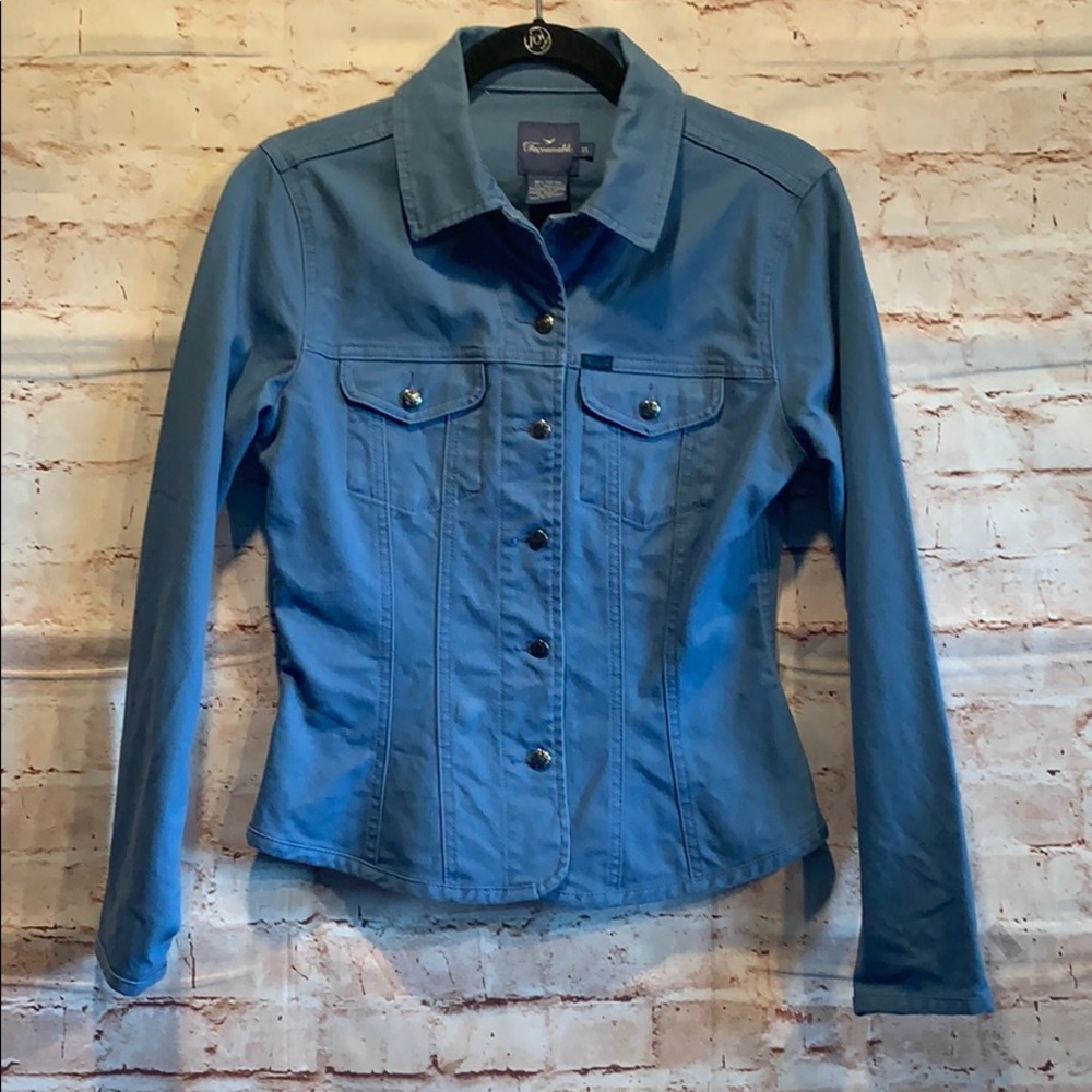 Faconnable Jean jacket sz XS blue pockets